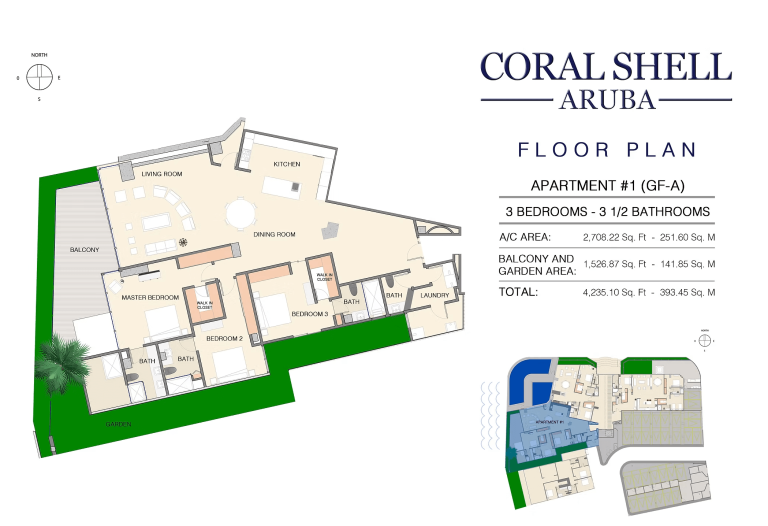 coral_shell_condo_for_sale_aruba_GF-A_3_bedroom_3.5_bathrooms